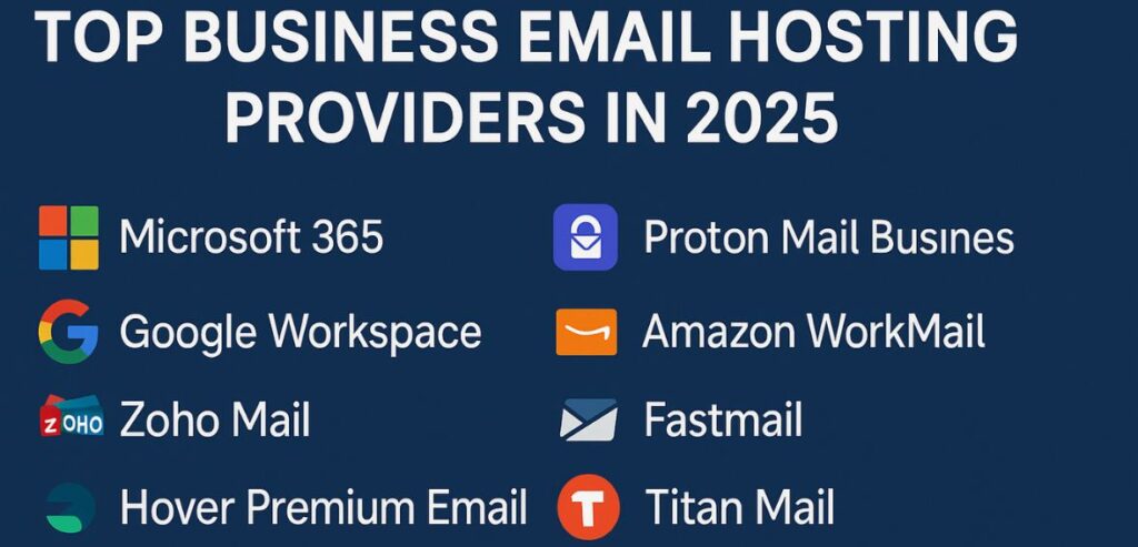 Top Business Email Hosting Providers in 2025
