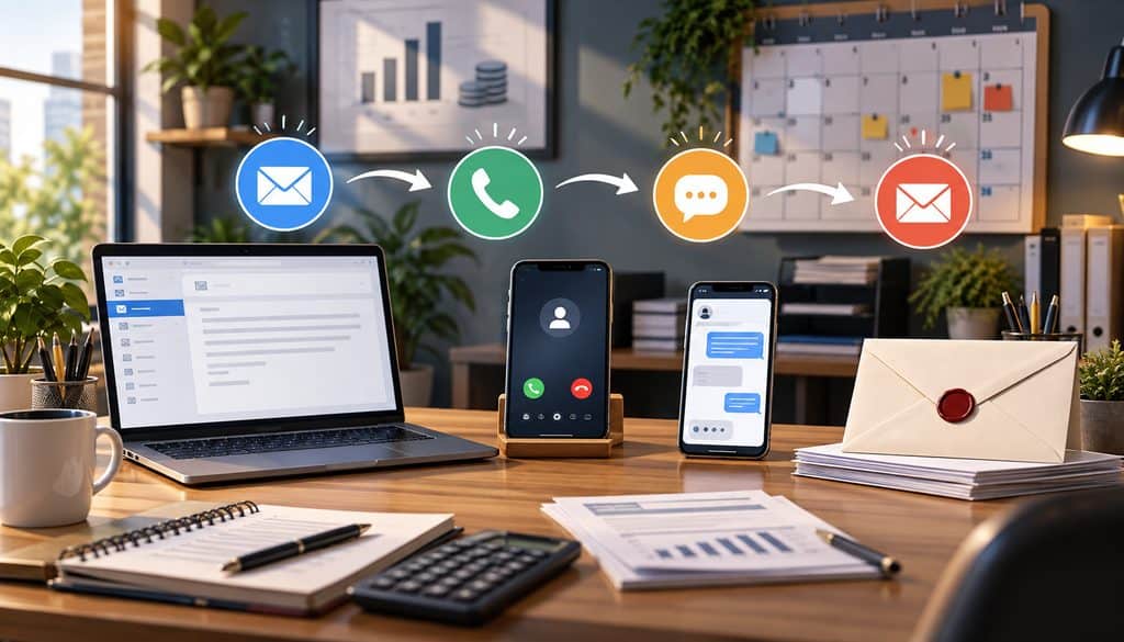 Switching from email to calls, SMS, and mailed letters for follow-up